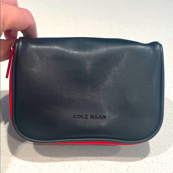 Cole Haan - Black and Red Travel zippered pouch - Picture 1 of 3